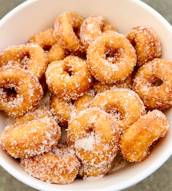 Mini donuts! Munch munch munch. Mini donuts! Munch munch munch.